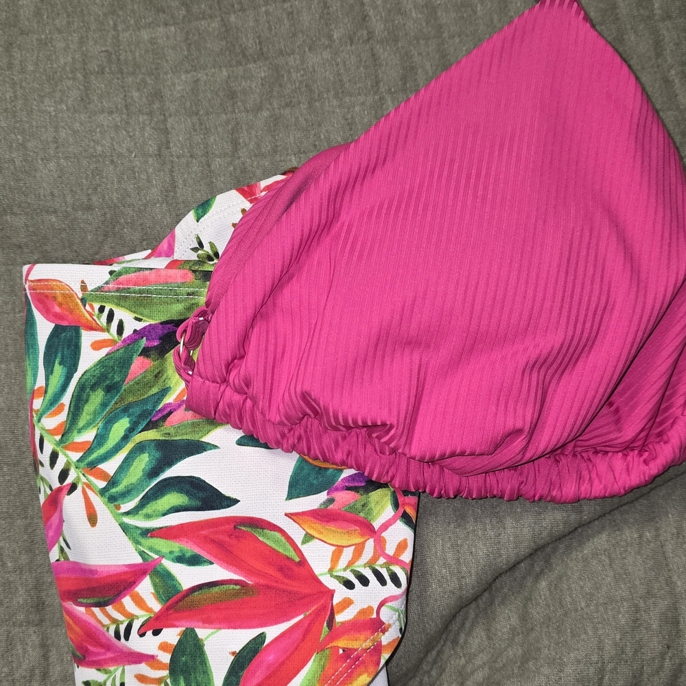 Vibrant Pink 2 Piece Swim Suit